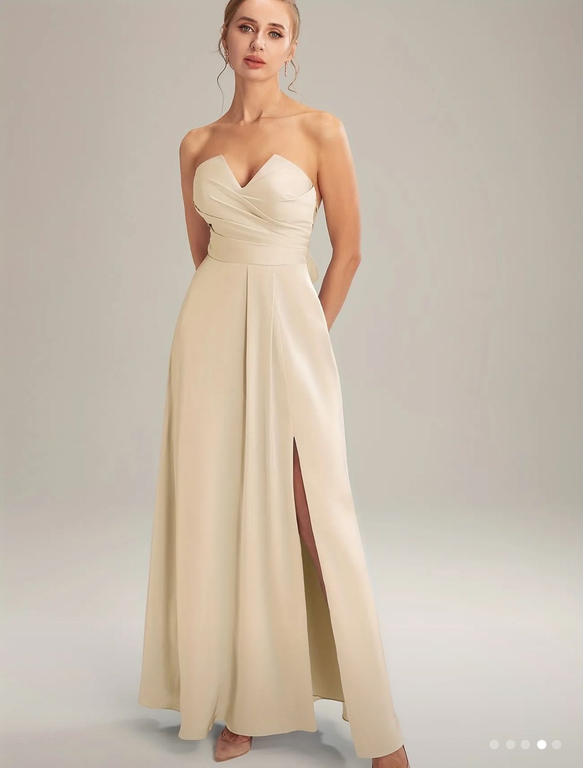 Cream/Beige Bridesmaids Dress