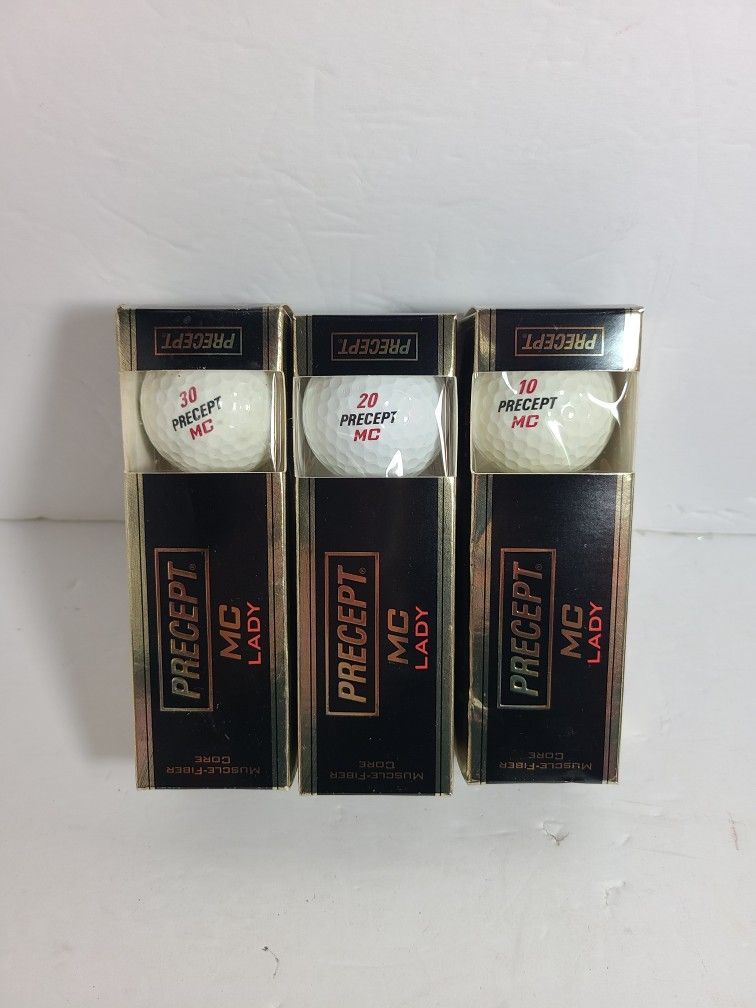 Golf Balls Precept MC Lady 3 Boxes 9 Golf Balls 10 20 30