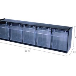 BRAND NEW Deflecto brand Interlocking Multi-Bin Tilt Bins Organize Parts Crafts Screws Nuts Office Supplies Etc 