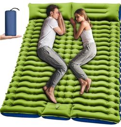 Yuzonc Double Sleeping Pad - Self Inflating 4" Extra-Thick