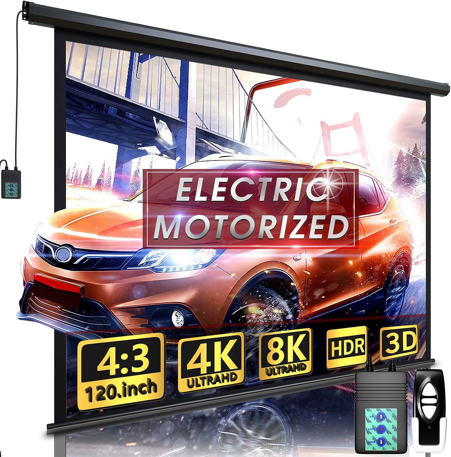 120” Motorized Projector Screen