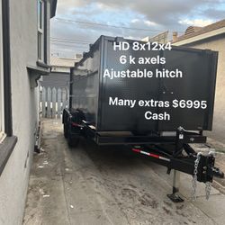 Dump Trailer 8x12x4 12000lb $6995 Cash 