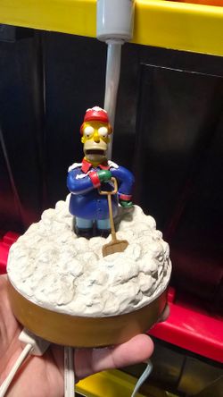 The Simpsons Homer Simpson Snow Shoveling Lamp Base