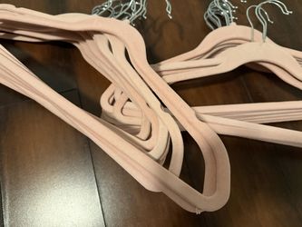 Velvet pink hangers, 24 pack, hangers for clothes