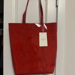 Sézane Leather Tote Bag 