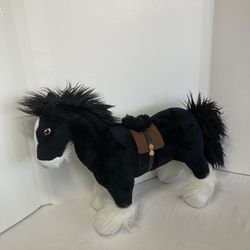 Disney Store Exclusive Brave Angus Black horse Plush Stuffed Animal 14” x 17