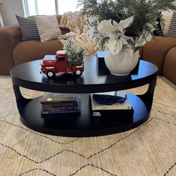 Modern Oval Coffee Table - Black