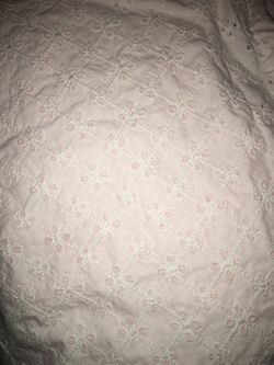 Pale pink crib skirt