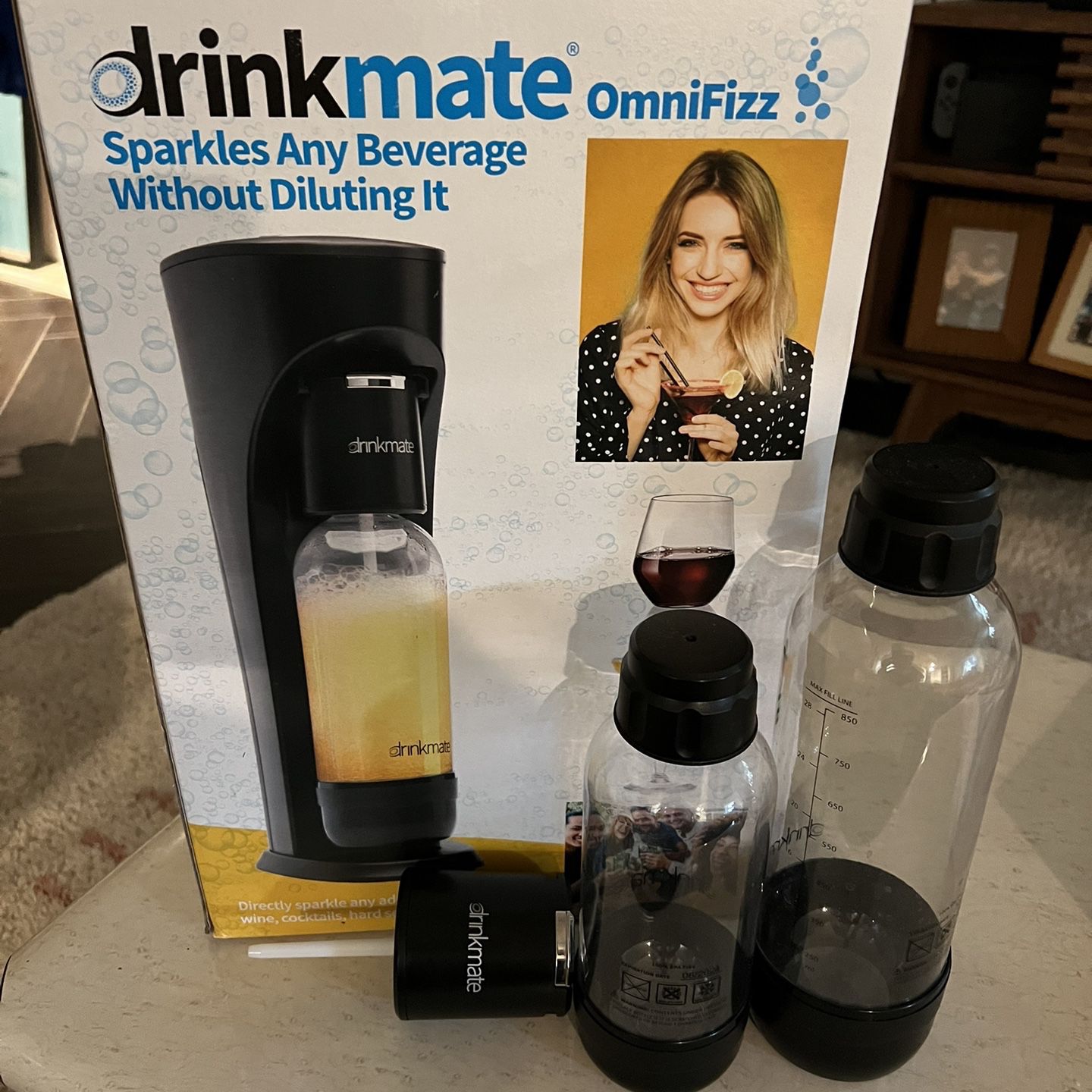 Drinkmate Omnifizz Matte Black Flavored Water & Soda Maker