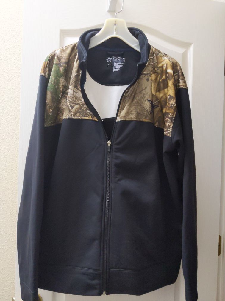 Dallas Cowboys Authentic Men's Zip up jacket, Black/camo, xl