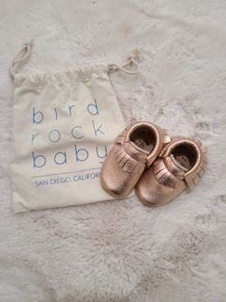 Bird Rock Baby Rose Gold Moccasins 
