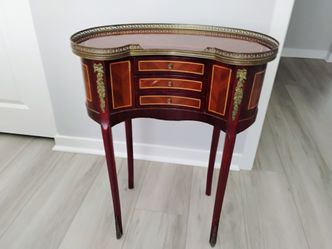 Three drawer antique table