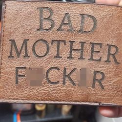Custom Lazer Engraved Lamb Skin Leather Wallet