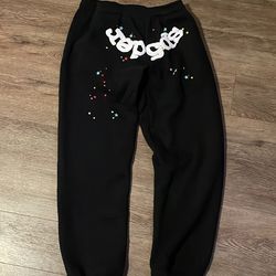 Sp5der sweats size medium(description)