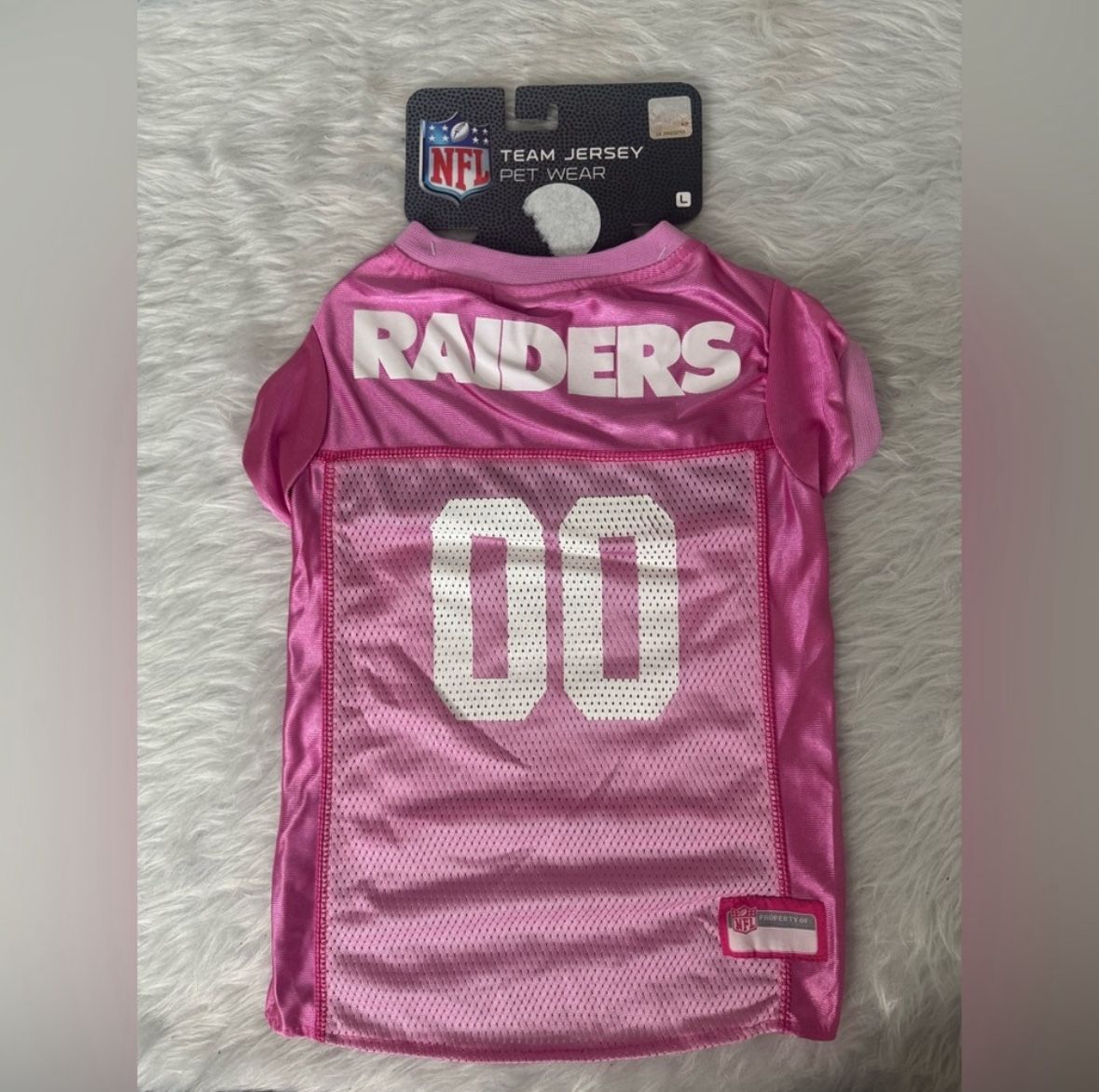 NFL pink Oakland Raiders dog jersey large