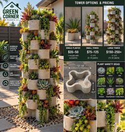 Concrete Planter Towers