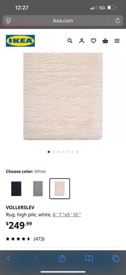 White IKEA Shag Rug