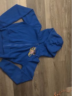 Blue Simple Pleasures Panther Graphic Hoodie