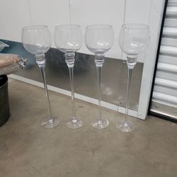 Tall Glass Candle Decor