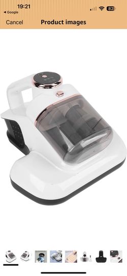 Mattress Vacuum Cleaner, 10000Pa Strong Suction Large Dustbin Capacity 253.7nm Deep Cleaning Bed Vacuum Cleaner with Wide Suction Mouth, for Bed Clean
