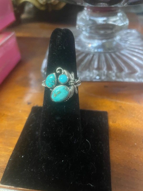 Sterling Turquoise Ring Size 7