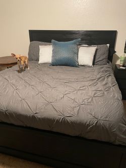 California King Bed - frame and mattress