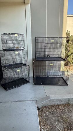 NEW Foldable Pet Cage Dog Crate Steel Wire Cage Metal Cage