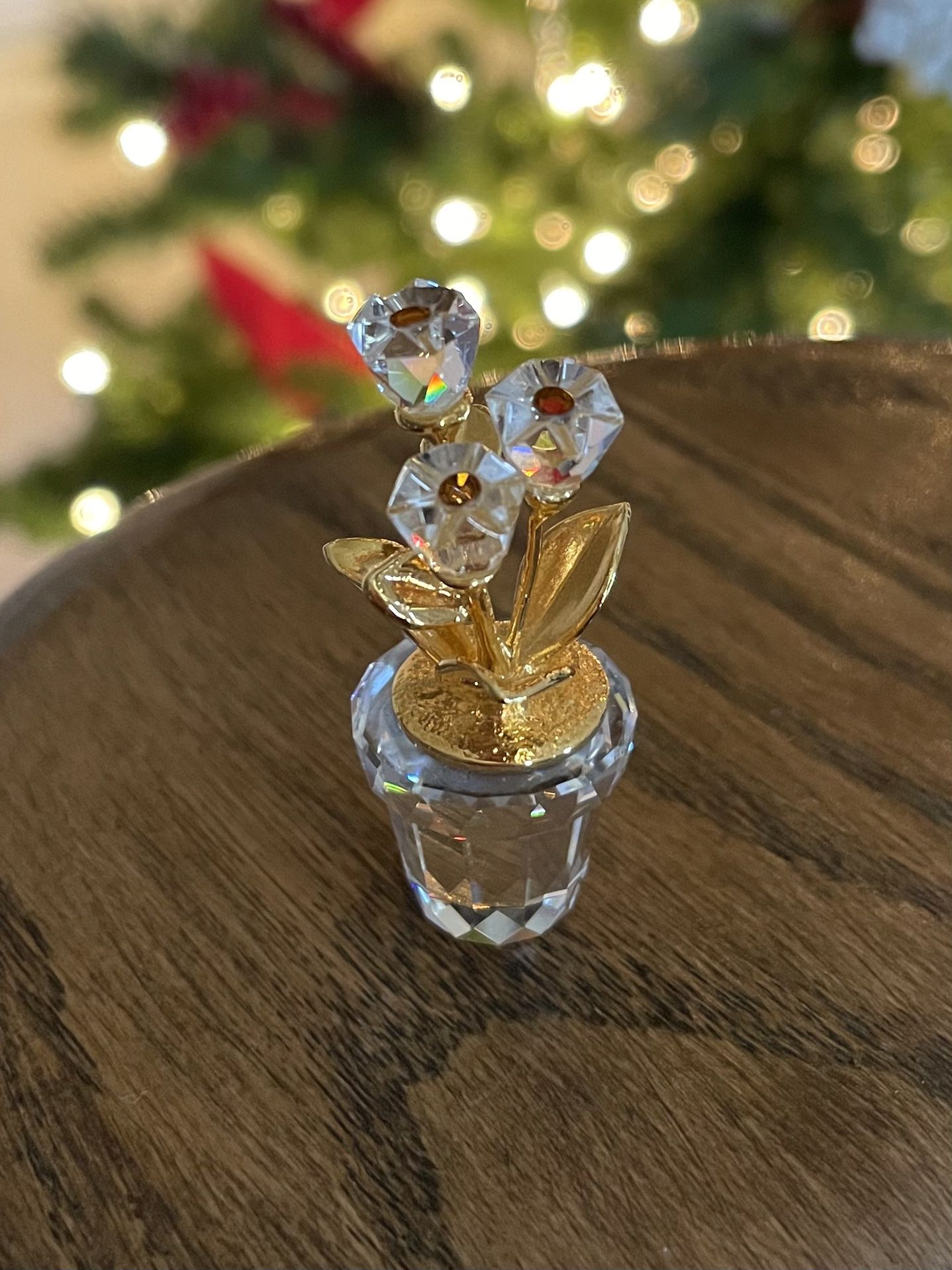 Swarovski Crystal Flower Pot Figurine