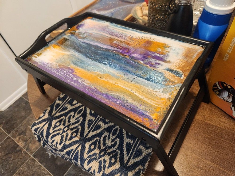 Poured Acrylic Tray Table