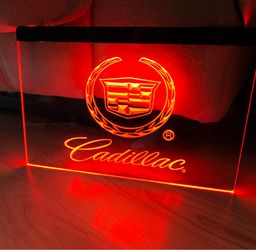 CADILLAC LED NEON RED LIGHT SIGN 8x12