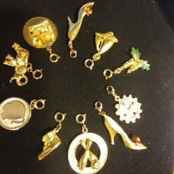 Charms, Rembrandt, Gold Plated Silver