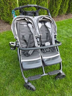 ​Peg Perego Book for Two Double Stroller – Premium Grey/Black
