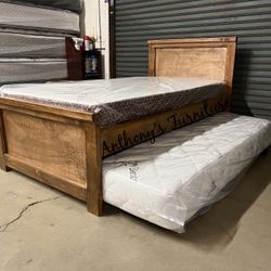 Twin Bed & Twin Rollout Mattress 