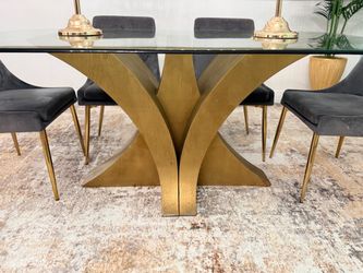 Gold Wood  Glass Sofa