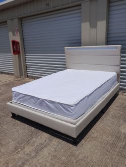 Full size bed frame with mattress