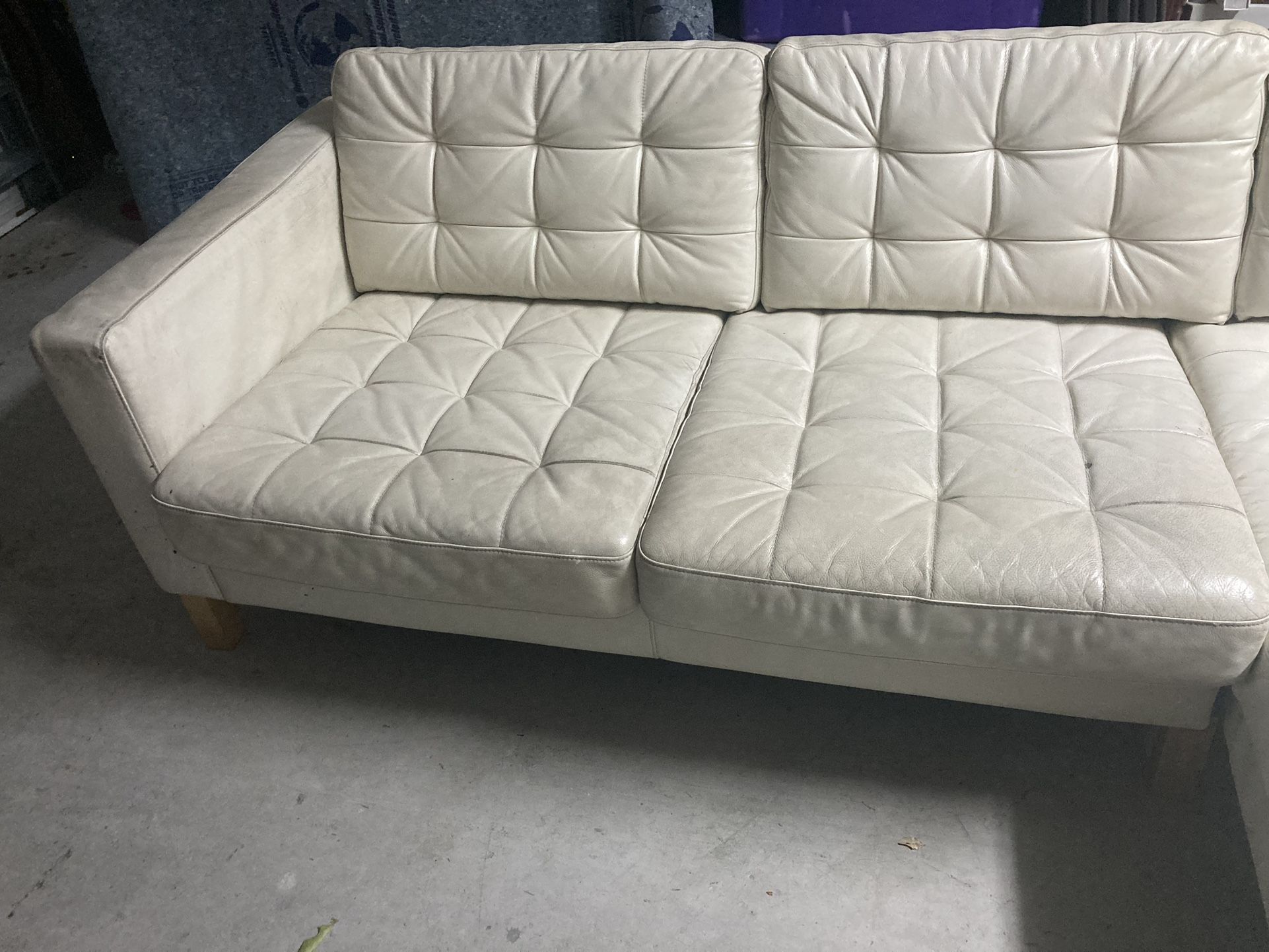 White Leather Sofa