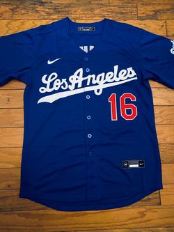 Blue Los Angeles dodgers will smith road jersey
