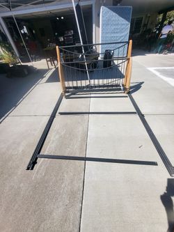 Queen Size Bed Frame With Box Mattress. $150 Obo