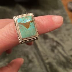 Turquoise Ring Genuine 