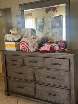 Dresser with mirror