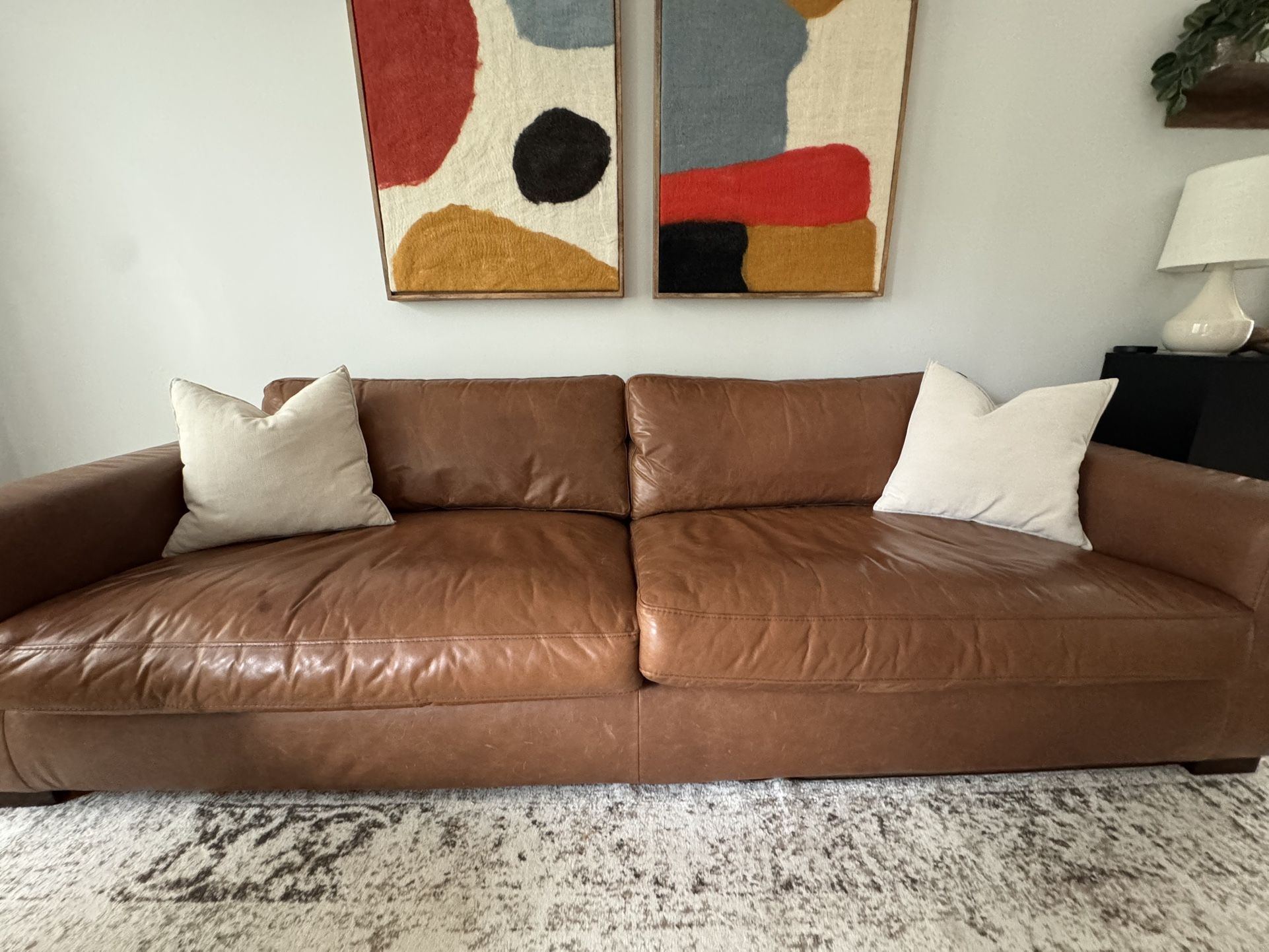 Brown Leather Sofa