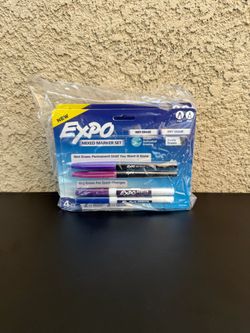 NEW EXPO Dry Erase/Wet Erase Mixed Marker Set, Purple **$10 for (6) - 4 Packs**
