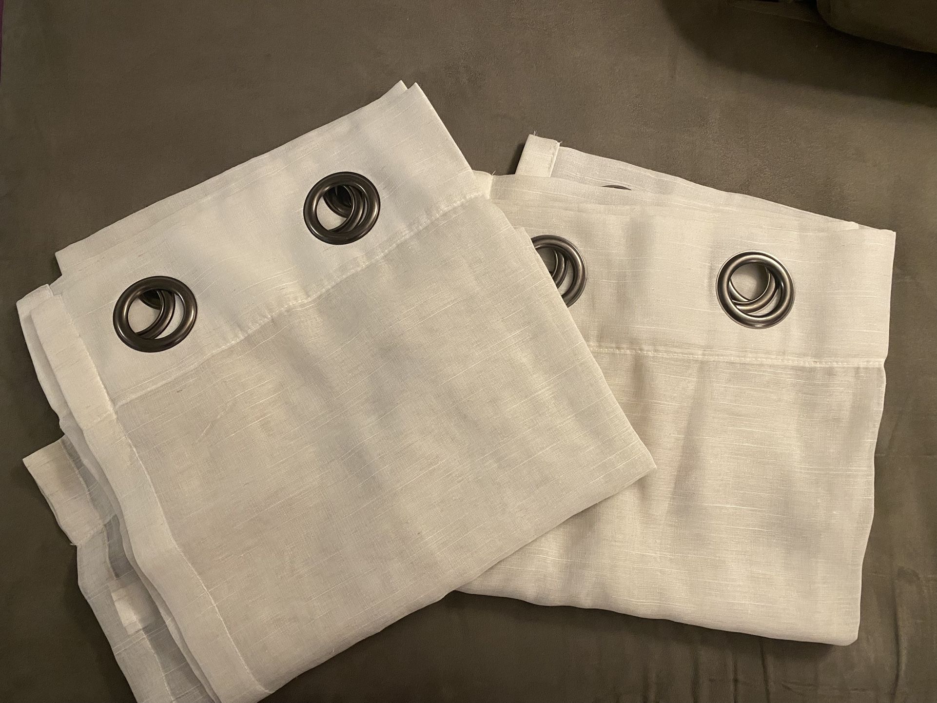 Threshold Sheer White Curtains