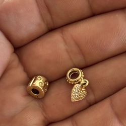 14 K Pandora Charms