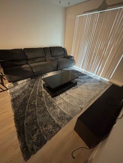Modern living room Furniture Set- Reclining sofa, center table, Rug & TV Stand and Painting