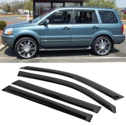 Fits 03-08 Honda Pilot Window Visors Acrylic Windshield Sun Shade Smoke 4PCS