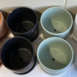 (4) Ceramic Flower Pots-$15 For 4