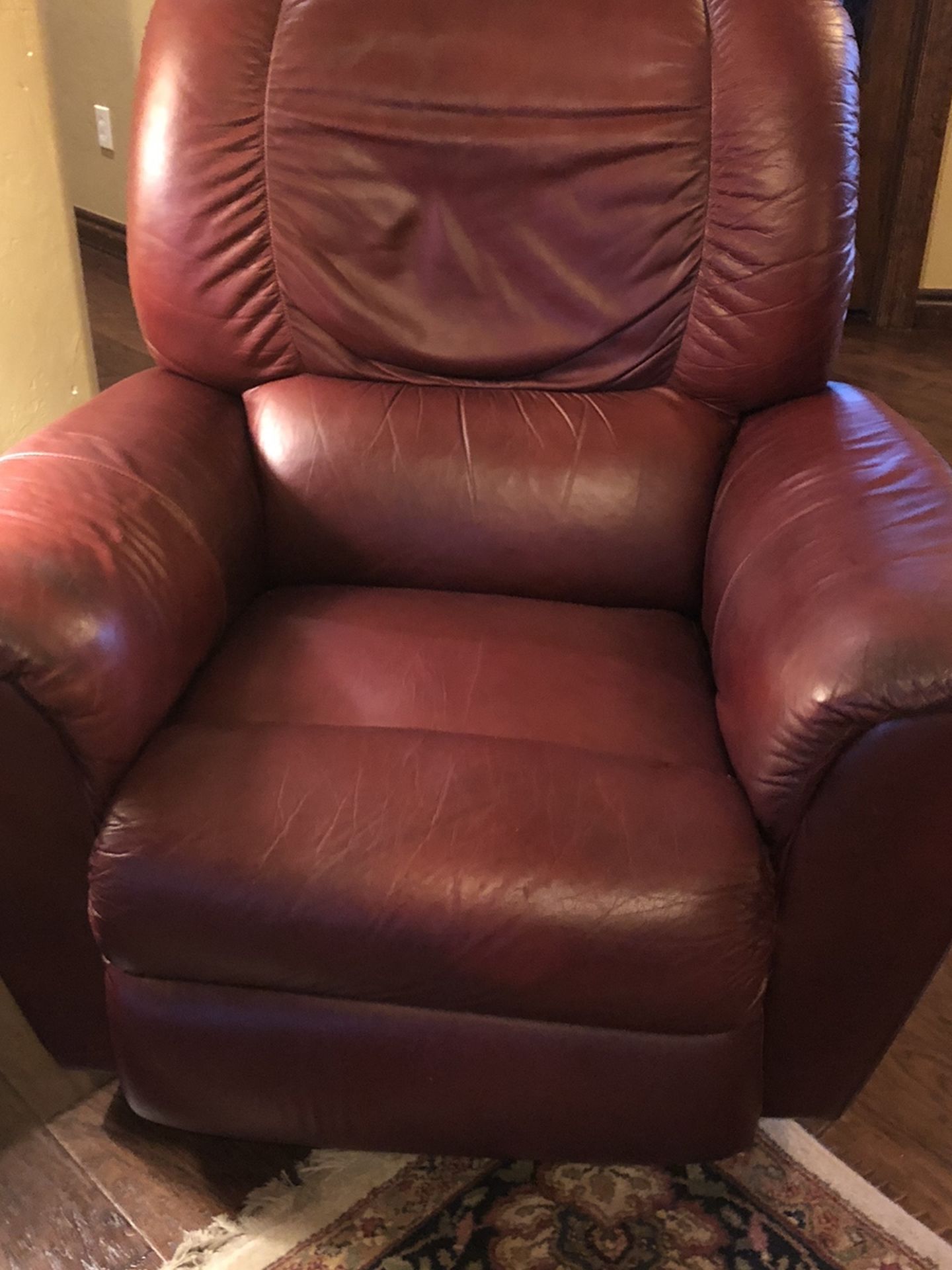Red Leather Lazyboy Rocker/recliner Chair for Sale in Choctaw, OK OfferUp