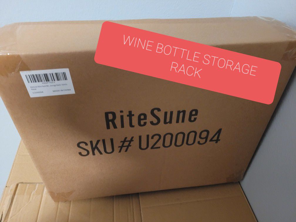 Wine Bottle Rustic Storage Rack