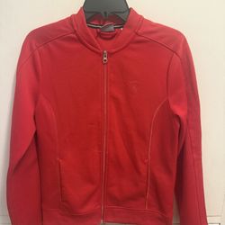 Puma Ferrari Zip Up Red Sweater Size L